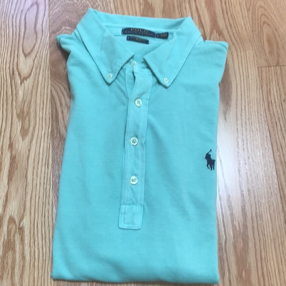 NWOT! Polo Ralph Lauren mens large light green long sleeve tee. - Picture 8 of 9